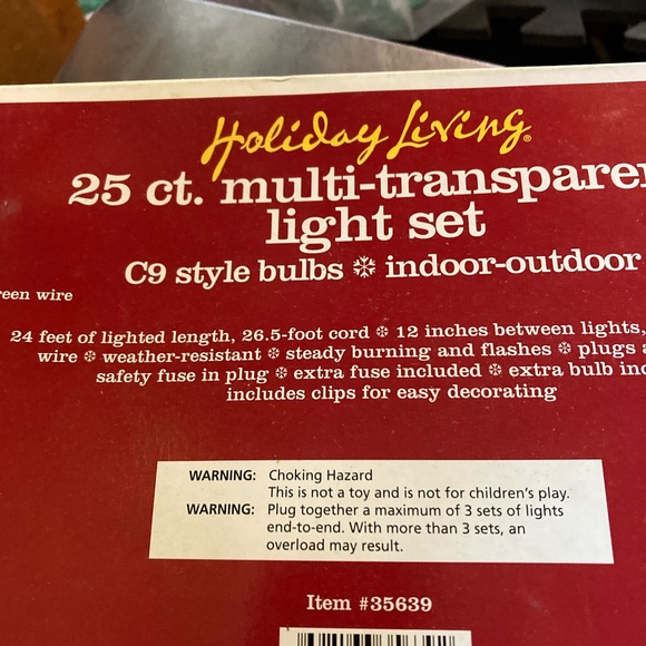 Holiday Living 25 ct multi transparent light set - Picture 4 of 6